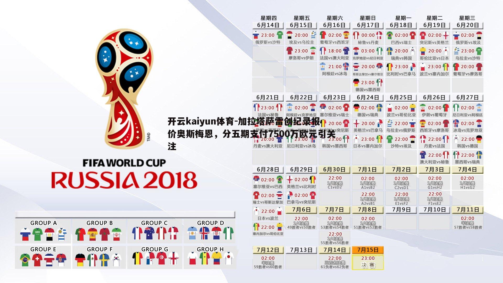 加拉塔萨雷创纪录报价奥斯梅恩，分五期支付7500万欧元引关注